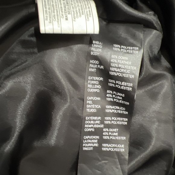 NEW KARL LAGERFELD PARIS WOMEN'S BLACK LONG DOWN JACKET PUFFER COAT HOODED Sz S - Picture 6 of 11